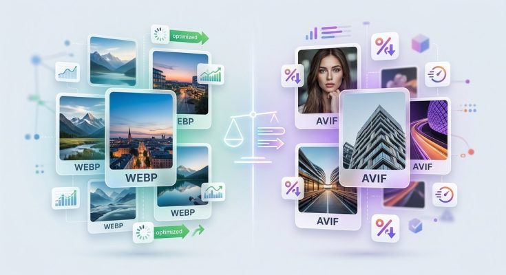 Сравнение форматов WebP и AVIF для хостинга изображений